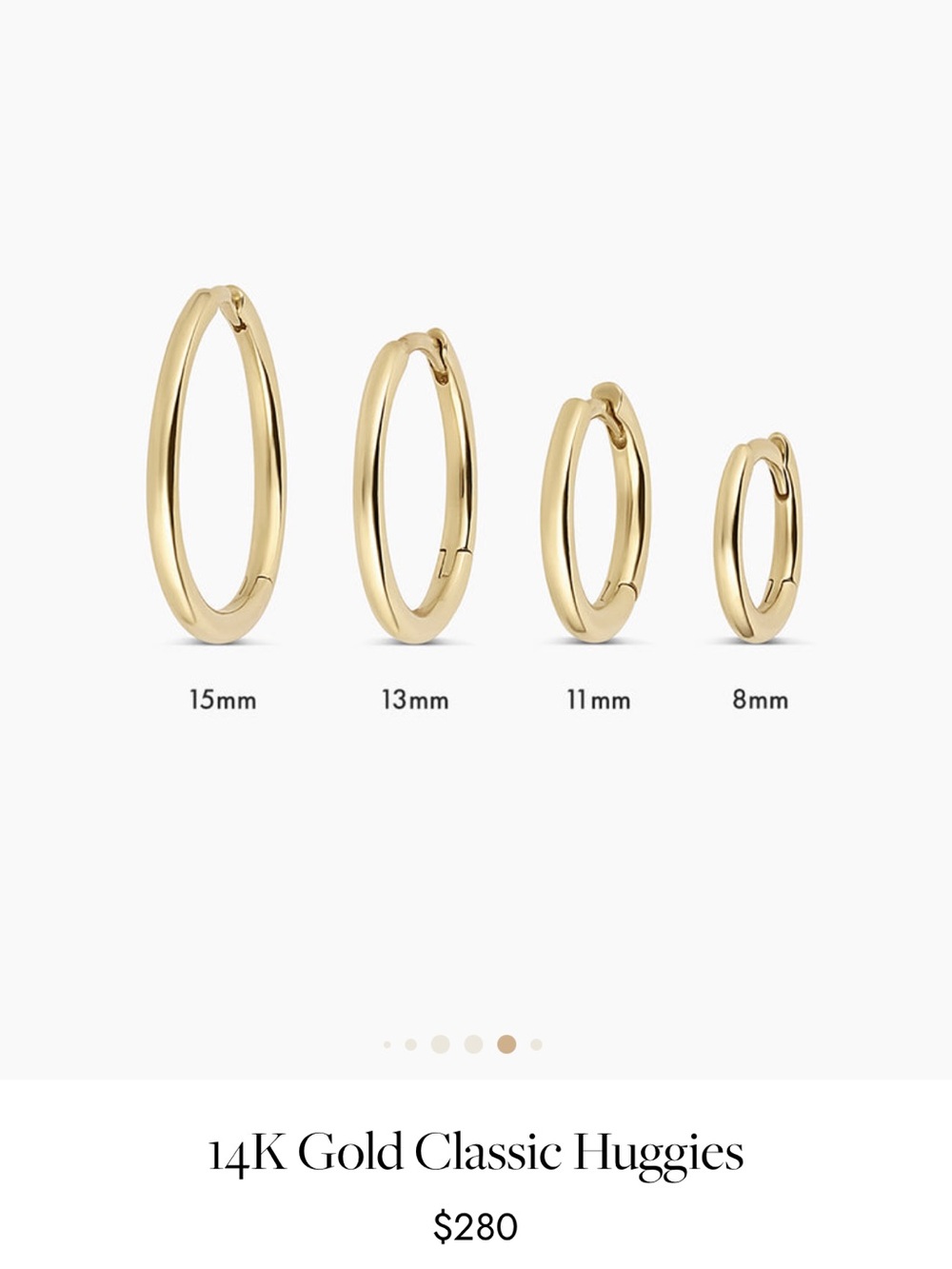 14K Gold Classic Huggies - Timeless 8mm Huggies